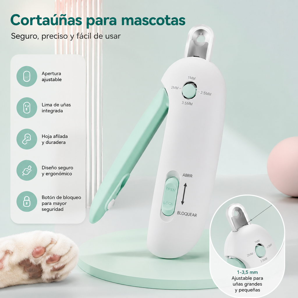 Cortauñas con lima integrada