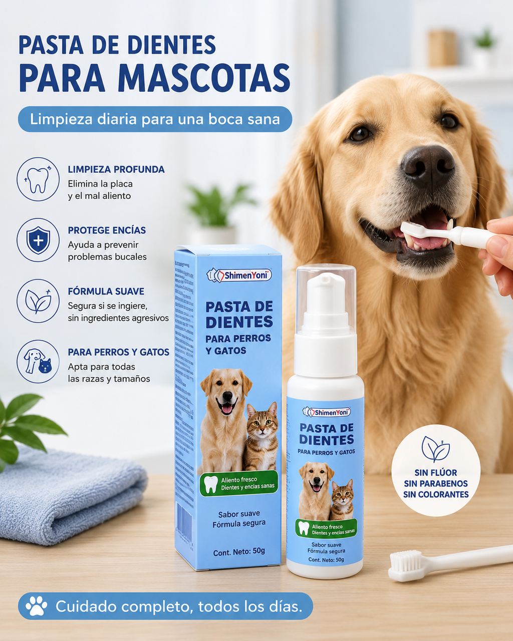 Pasta de dientes para tu mascota