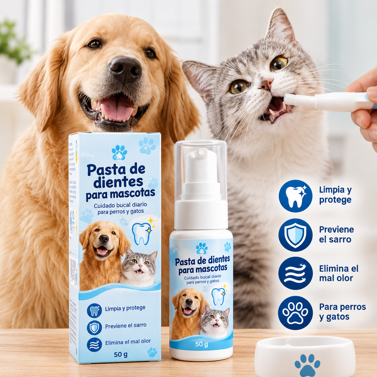 Pasta de dientes para tu mascota