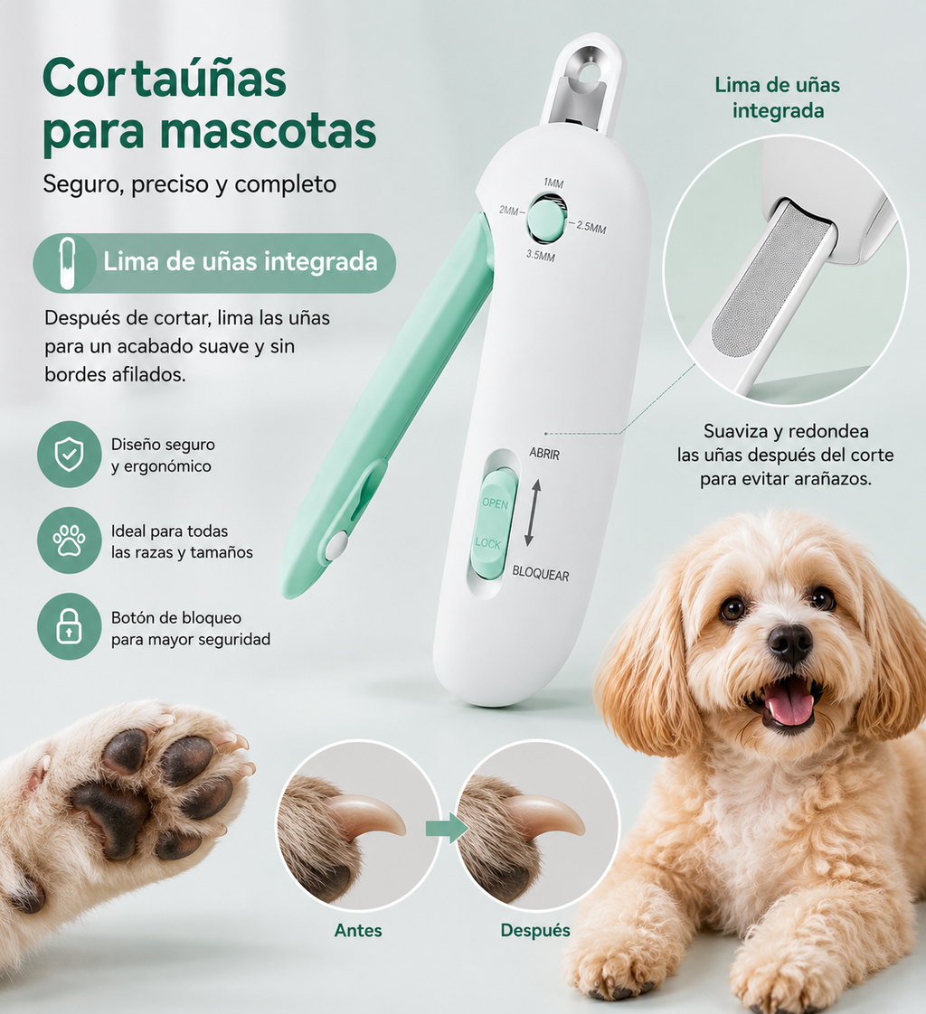 Cortauñas con lima integrada